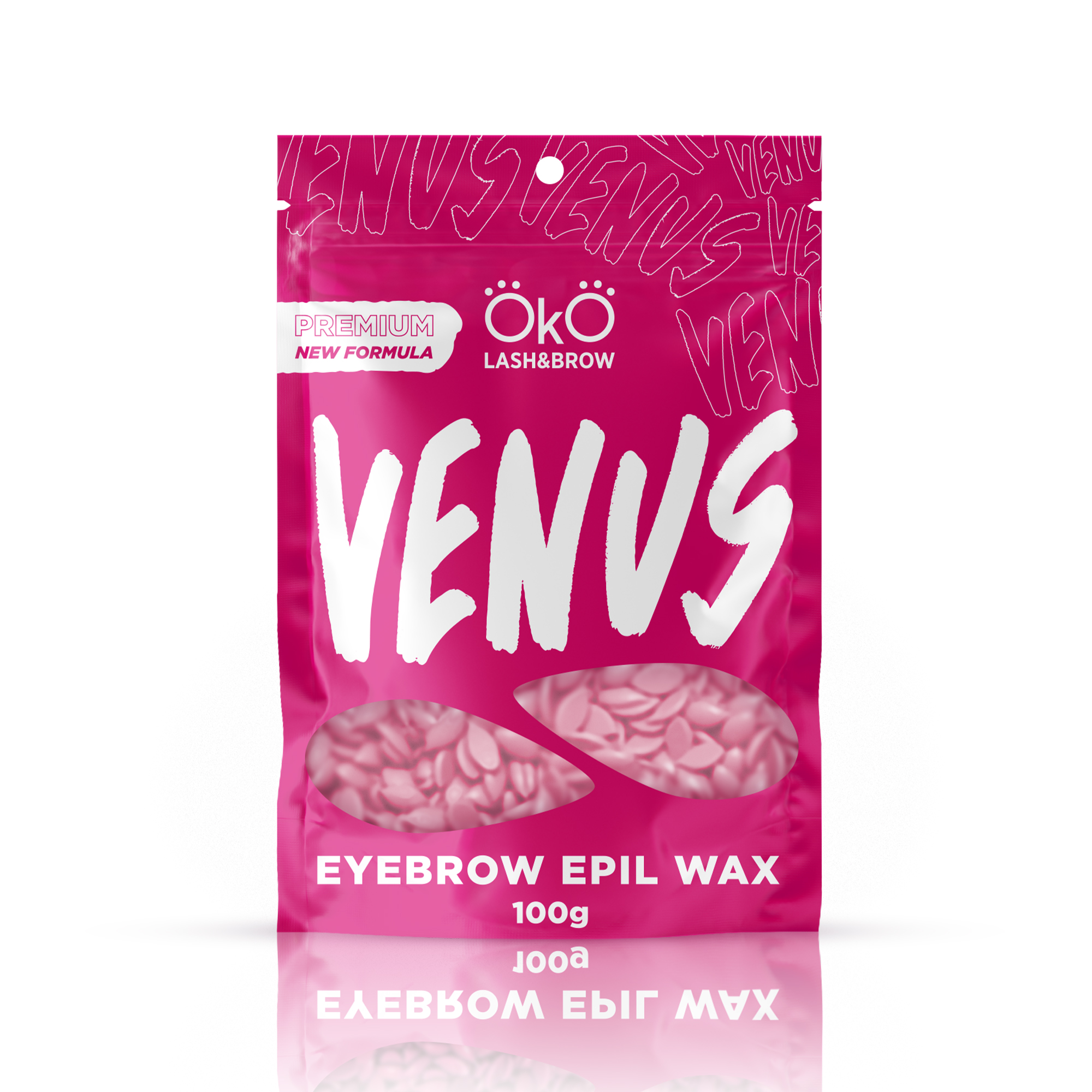 Wosk do depilacji brwi Venus, 100 g pink